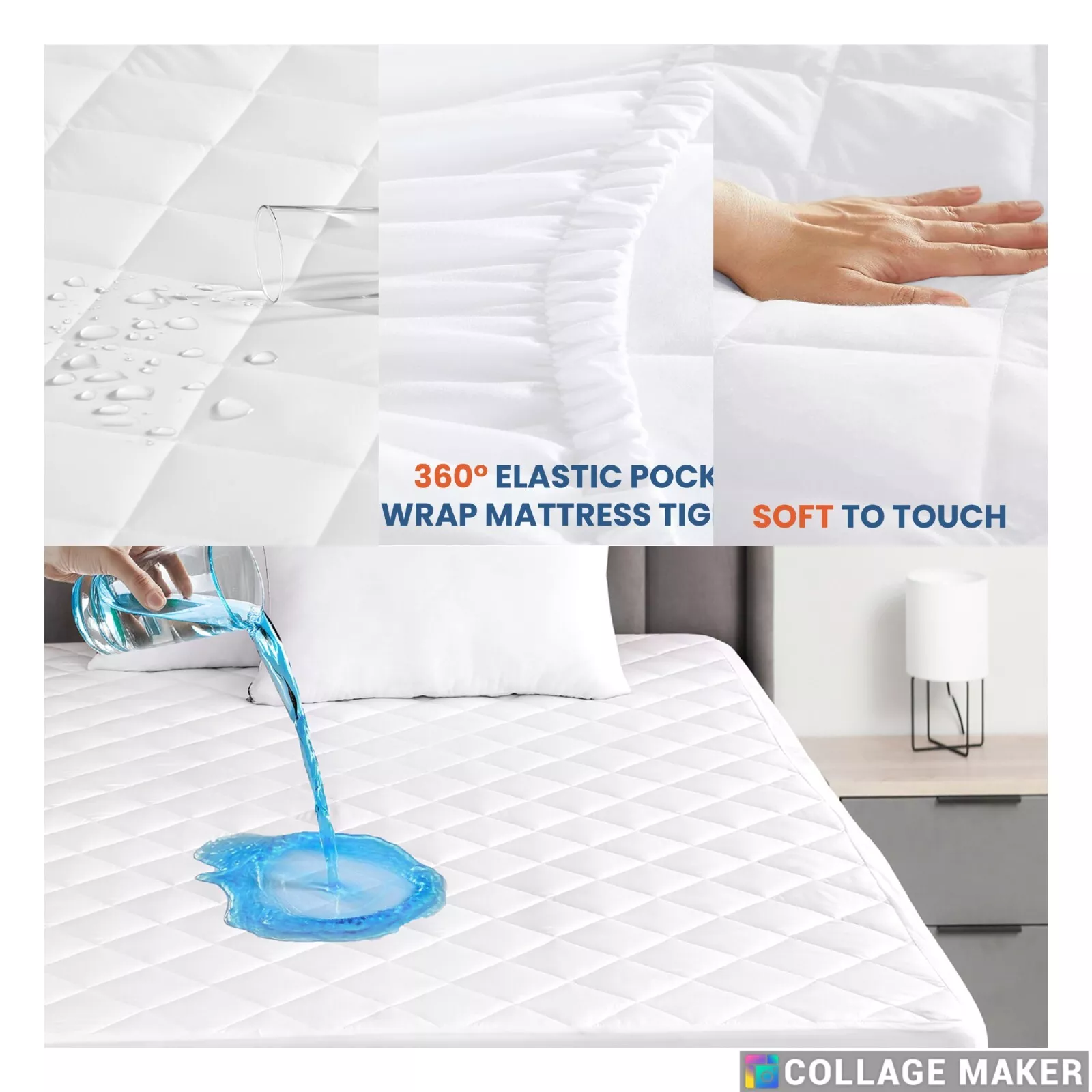 EXTRA DEEP QUILTED 100% WATERPROOF MATTRESS PROTEC